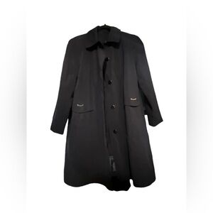 Vintage Sequence V.I.Petite Black Wool Blend Jacket w Black Details 8p